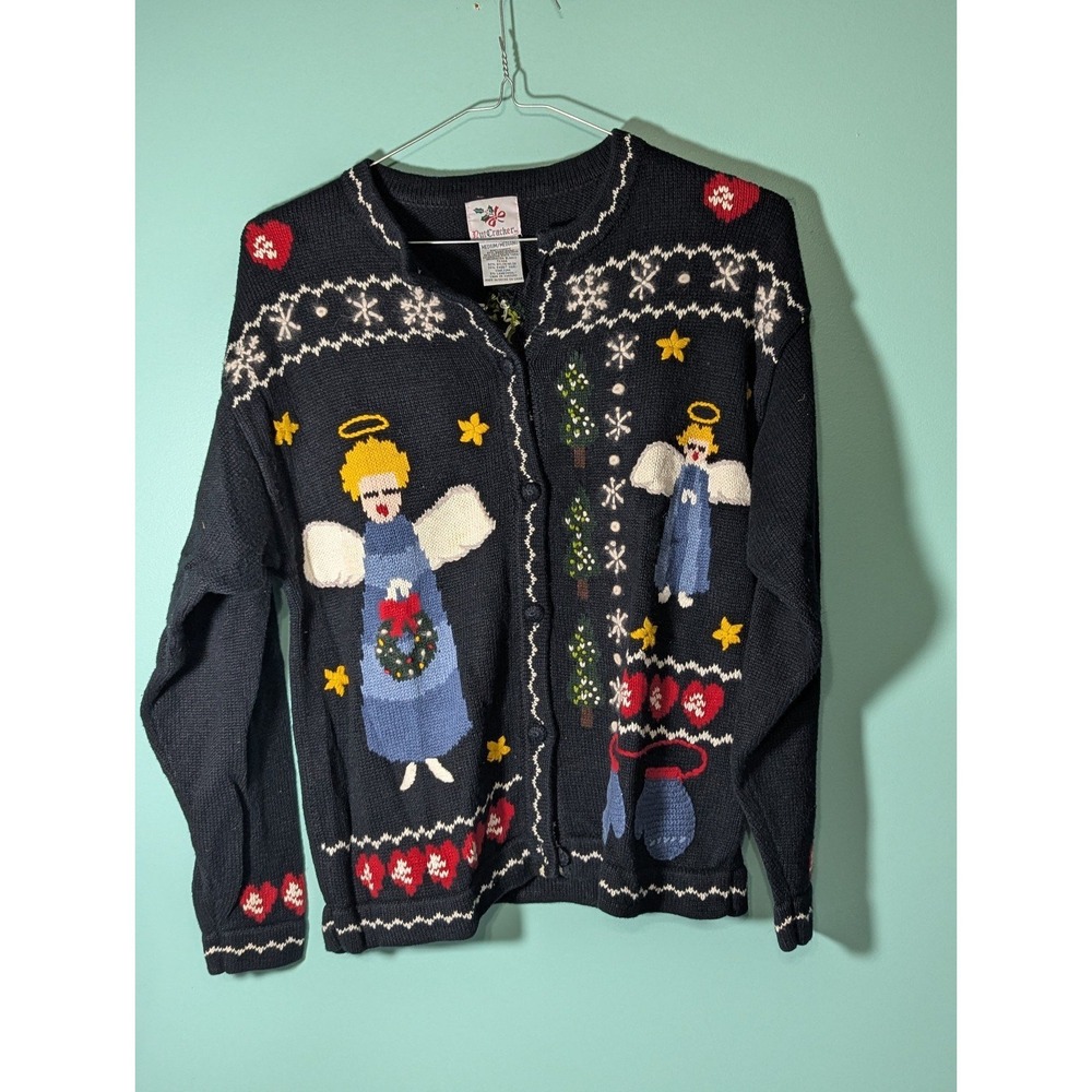 Ugly Christmas button up sweater size medium